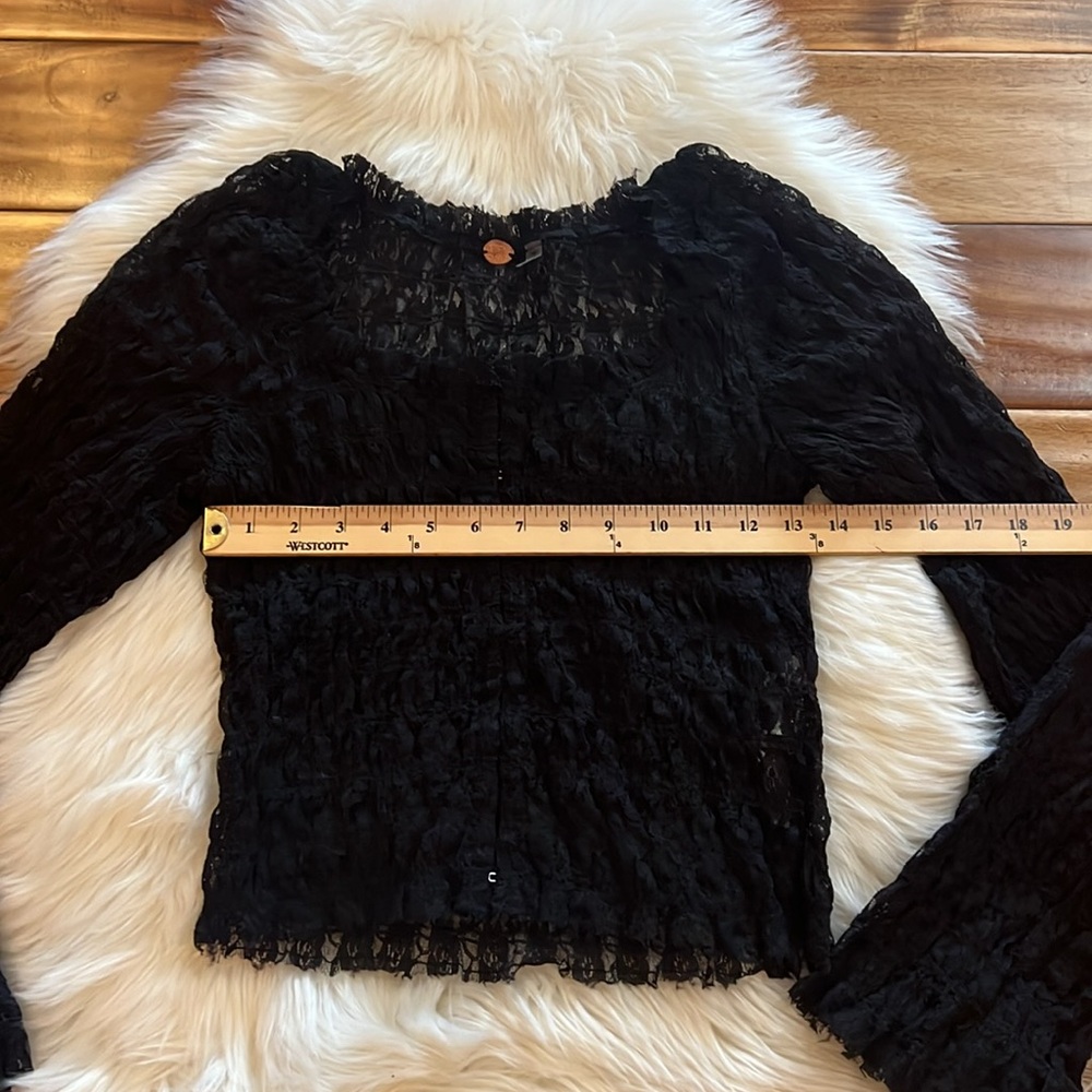 Free People Madison Top in Black Sz Medium - Picture 7 of 13